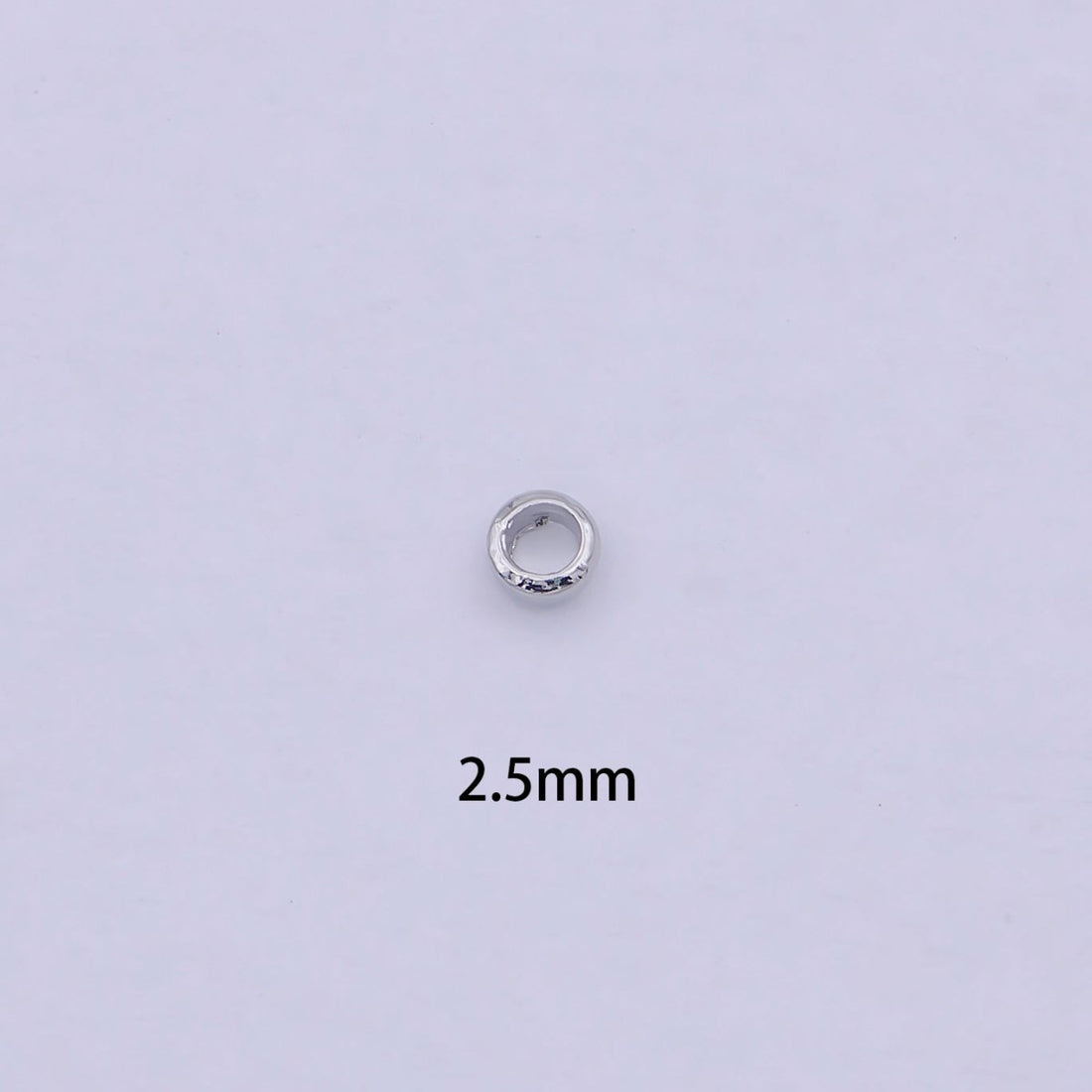 White Gold Filled 2.5mm Crimp Cover Beads Silver Supply Pack | K-208