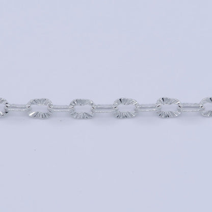 White Gold Filled 3mm Sunburst Cable Unique Everyday Layering 18 Inch Chain Silver Necklace | WA-202 Clearance Pricing