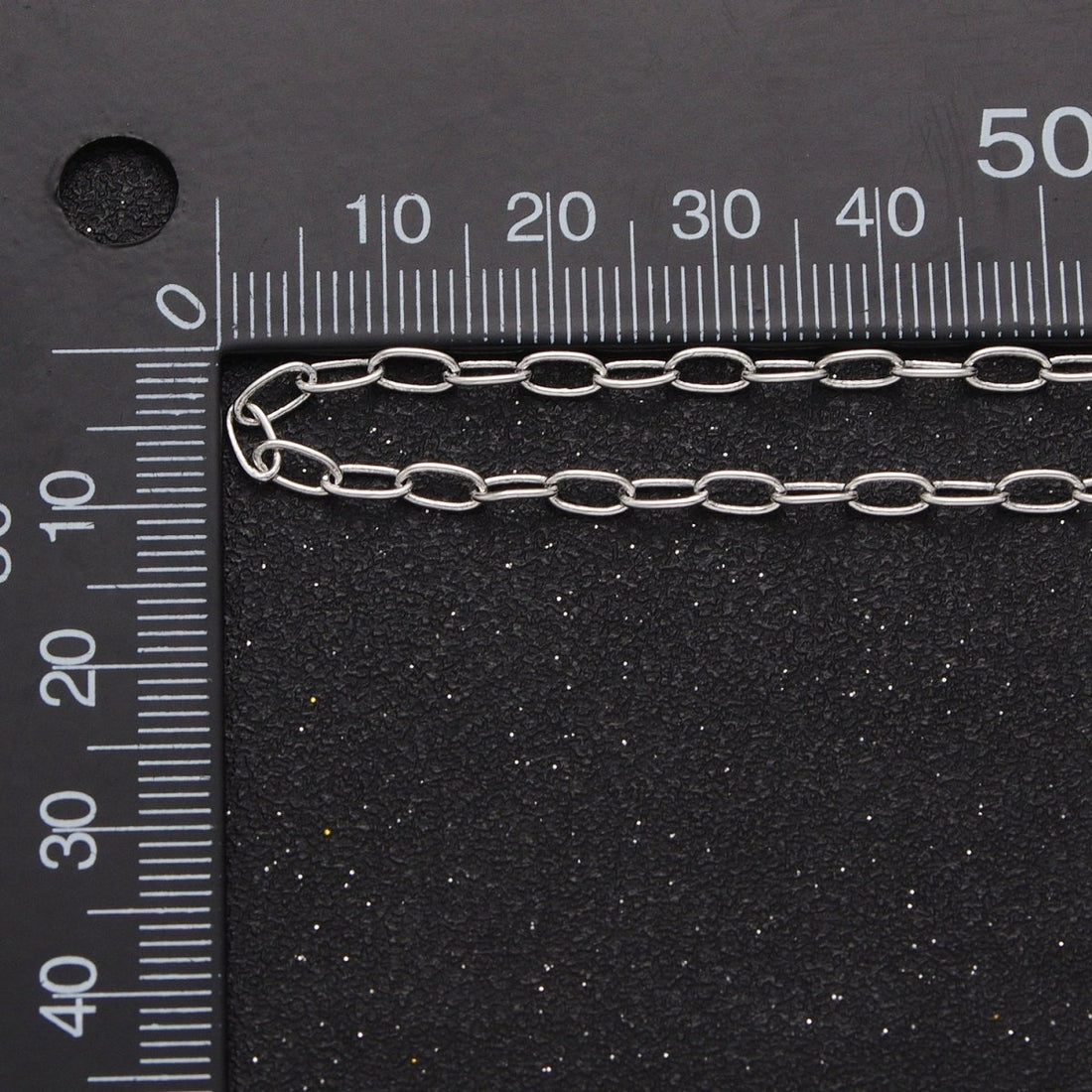 OS White Gold Filled 5.5mmx3mm Paperclip Silver Bulk Unfinished Chain For DIY Jewelry Making | ROLL-854 Clearance Pricing