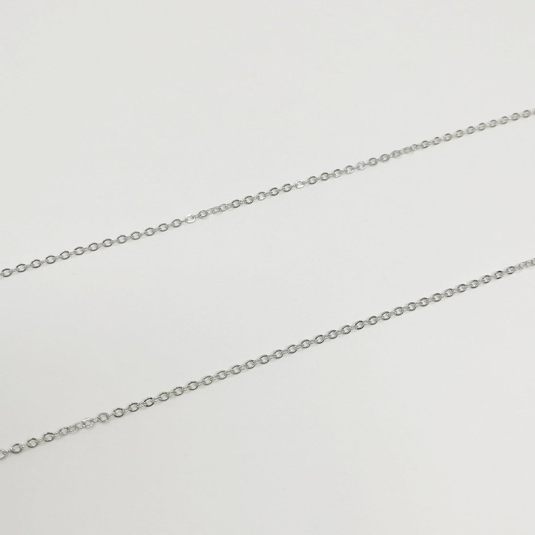 White Gold Filled Dainty 1.8mm ROLO Roll Chain Sold by Yard For Jewelry Making | ROLL-408