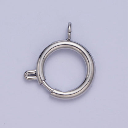 White Gold Filled Round Spring Ring Closure Clasps For DIY Jewelry Making L-883-L891