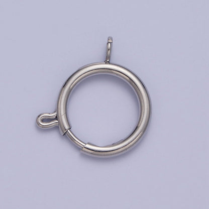 White Gold Filled Round Spring Ring Closure Clasps For DIY Jewelry Making L-883-L891