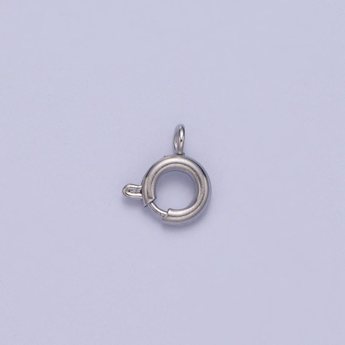 White Gold Filled Round Spring Ring Closure Clasps For DIY Jewelry Making L-883-L891