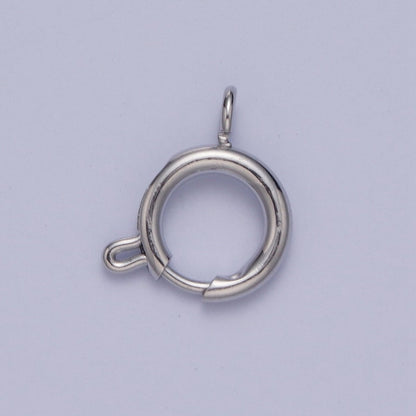 White Gold Filled Round Spring Ring Closure Clasps For DIY Jewelry Making L-883-L891
