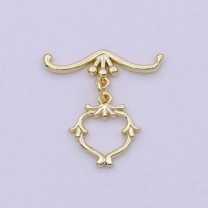Wholesale Gold Toggle Clasp, Gold OT Clasp Fancy Design OT Clasp Bulk Supply for Bracelet Necklace Component L-619