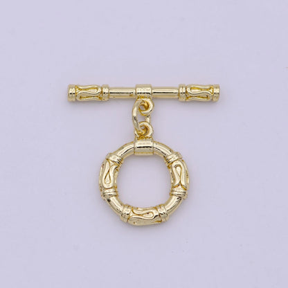 Wholesale Gold Toggle Clasp,  OT Clasp Fancy Design OT Clasp Bulk Supply for Bracelet Necklace Component L-629