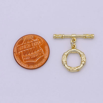 Wholesale Gold Toggle Clasp,  OT Clasp Fancy Design OT Clasp Bulk Supply for Bracelet Necklace Component L-629