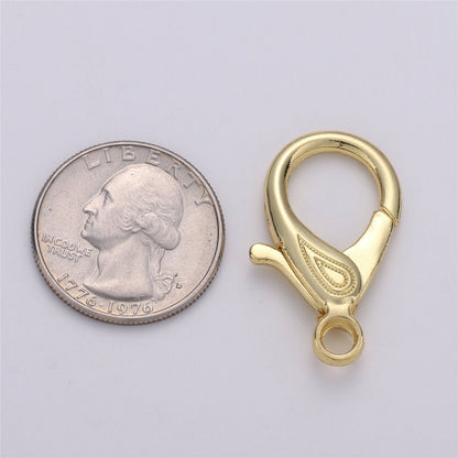 Wholesale Lobster Clasp 14k Gold Filled, Lobster Claw with Jump Ring for Jewelry Necklace Bracelet Anklet Making, Size 31mmx20mm K-345