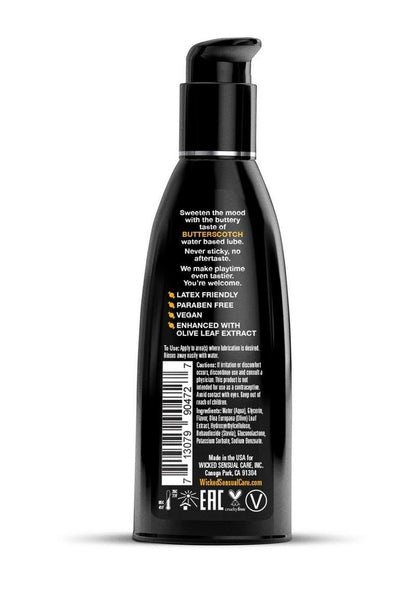 Wicked Aqua Butterscotch Flavored Water Based Lubricant