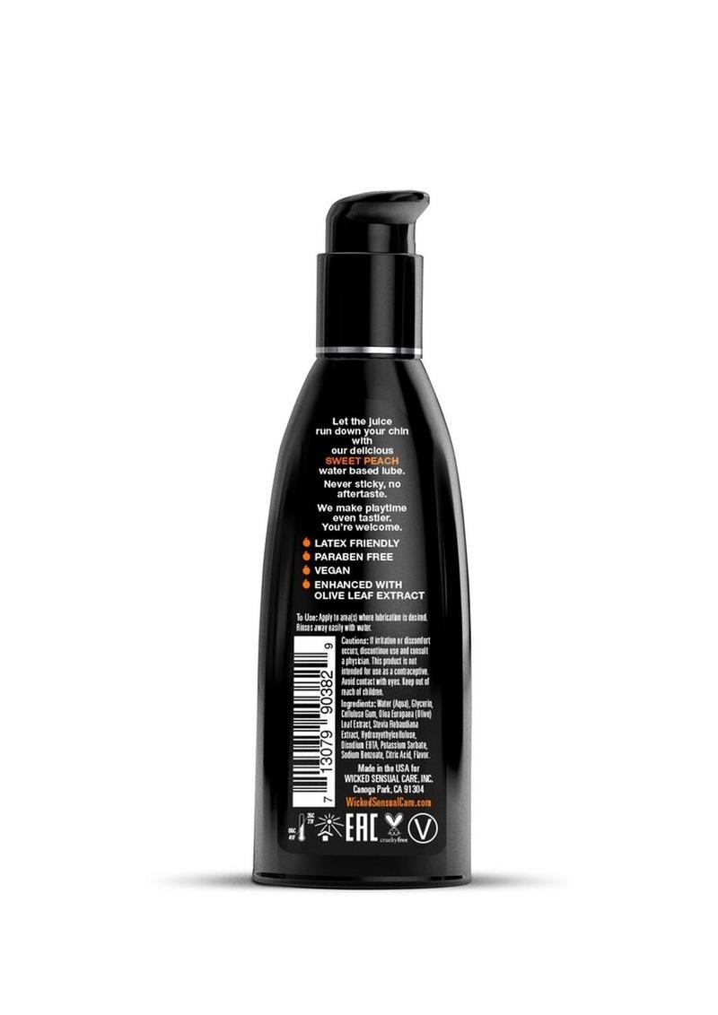 Wicked Aqua Sweet Peach Flavored Water Based Lubricant