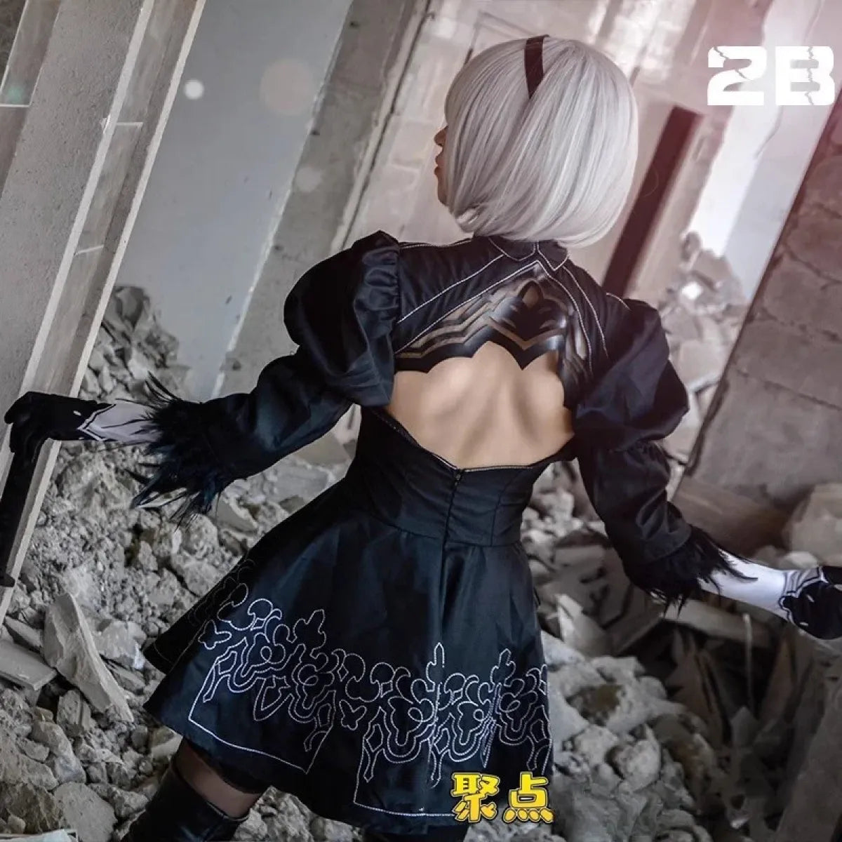 NieR: Automata 9S &amp; 2B Cosplay Costume with Wig and Accessories