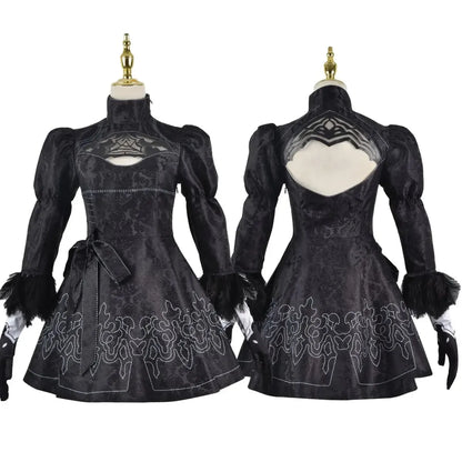 NieR: Automata 9S &amp; 2B Cosplay Costume with Wig and Accessories