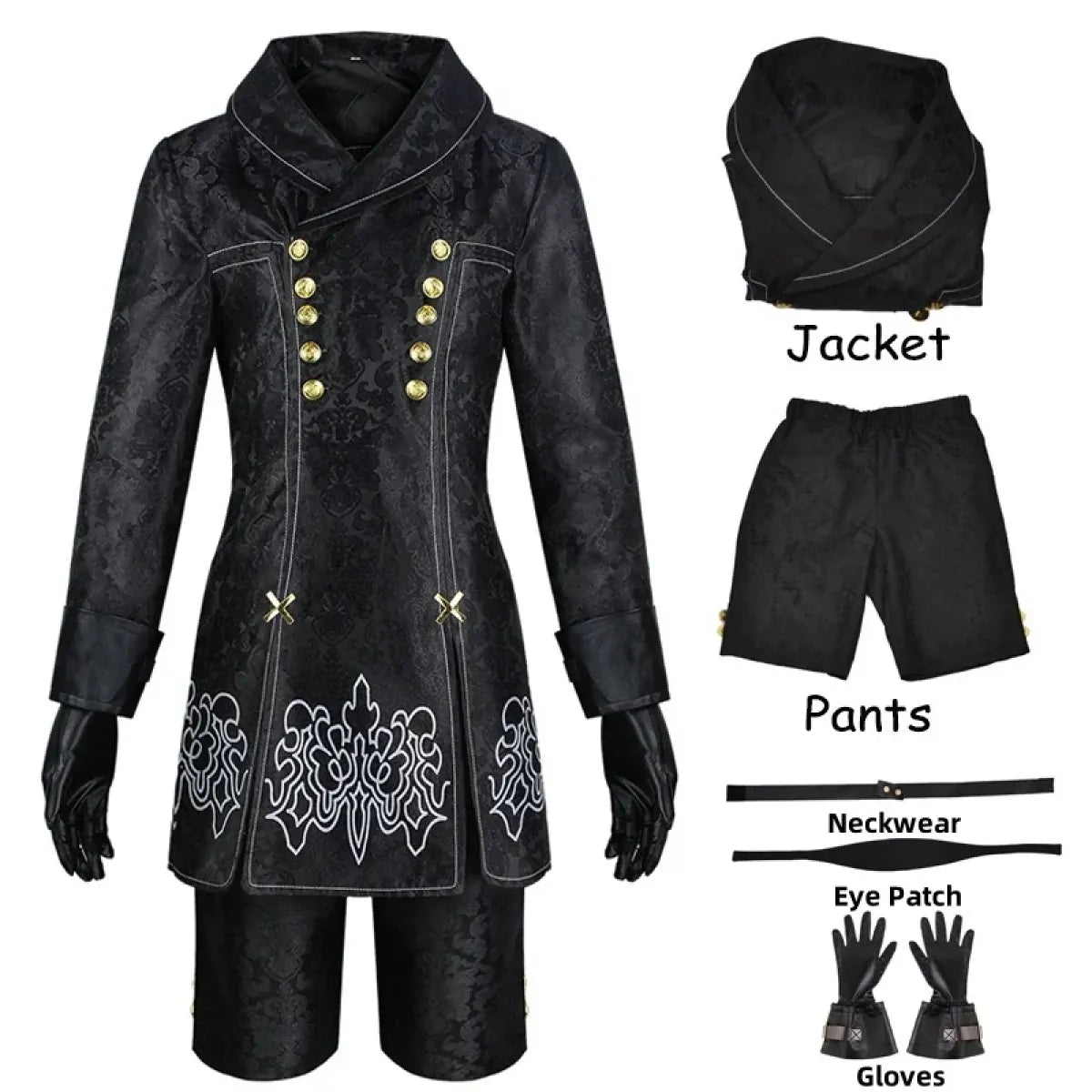 NieR: Automata 9S &amp; 2B Cosplay Costume with Wig and Accessories