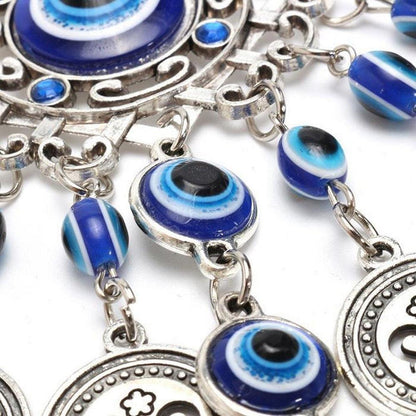 Wind Chimes Turkey Blue Evil Eye (Nazar) Amulet Pendants Home Blessing Protection Gift Ornaments Dream Catcher Blue Rhinestone Wall Hanging Home Decor Ornament Protection Good Luck Blessing Gift