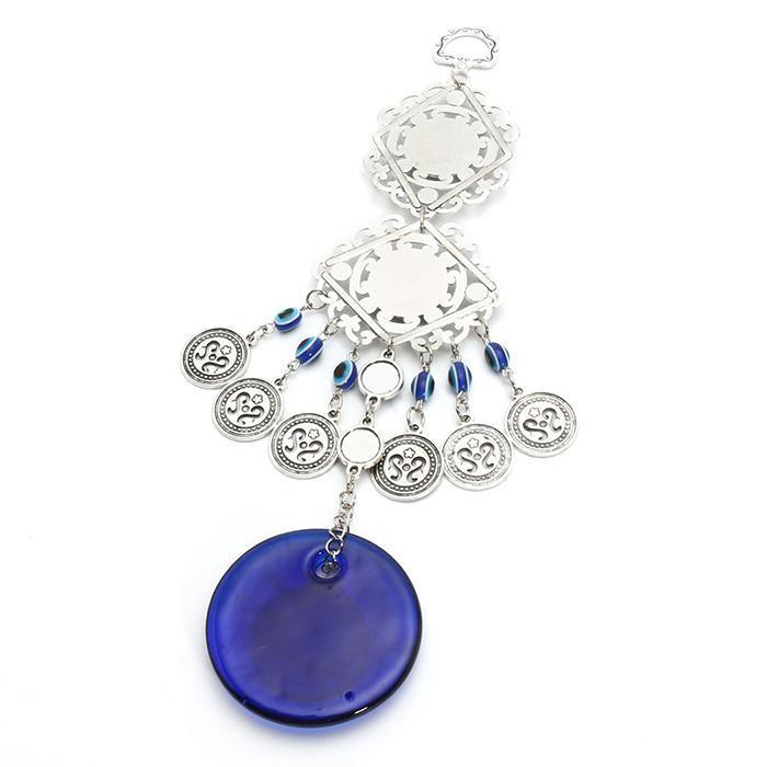 Wind Chimes Turkey Blue Evil Eye (Nazar) Amulet Pendants Home Blessing Protection Gift Ornaments Dream Catcher Blue Rhinestone Wall Hanging Home Decor Ornament Protection Good Luck Blessing Gift