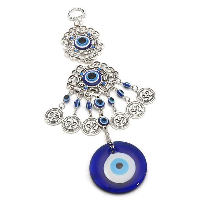 Wind Chimes Turkey Blue Evil Eye (Nazar) Amulet Pendants Home Blessing Protection Gift Ornaments Dream Catcher Blue Rhinestone Wall Hanging Home Decor Ornament Protection Good Luck Blessing Gift