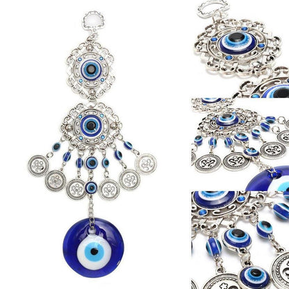 Wind Chimes Turkey Blue Evil Eye (Nazar) Amulet Pendants Home Blessing Protection Gift Ornaments Dream Catcher Blue Rhinestone Wall Hanging Home Decor Ornament Protection Good Luck Blessing Gift
