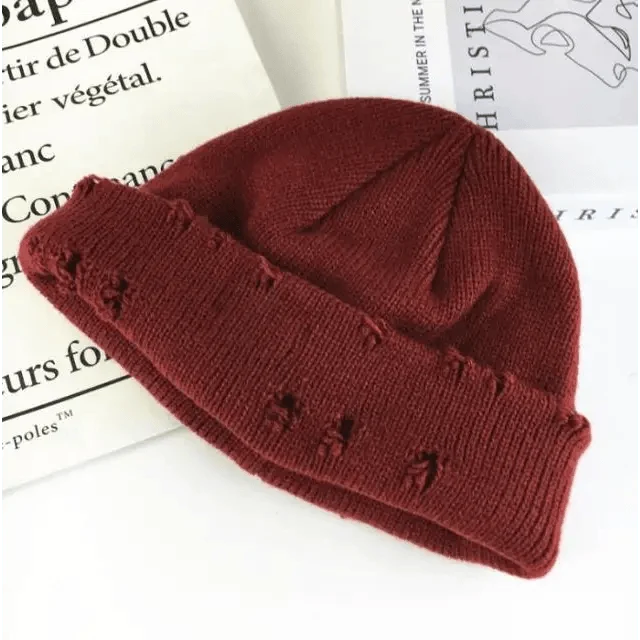 Winter Hat Women Knitted Fashion Warm Thick Hat Autumn Hip Hop Hole Beanies Unisex Basic Cap For Both Men Women Knitted Beanies Fashion Warm Hat