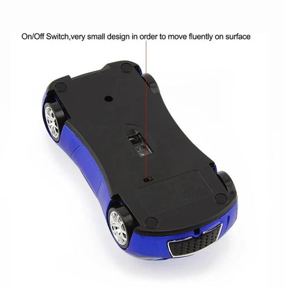 Wireless Black Sports Car USB Mouse Design Computer 1600 DPI Mouse Mini Ergonomic Gaming Mouse For Laptop And Computer 2.4Ghz