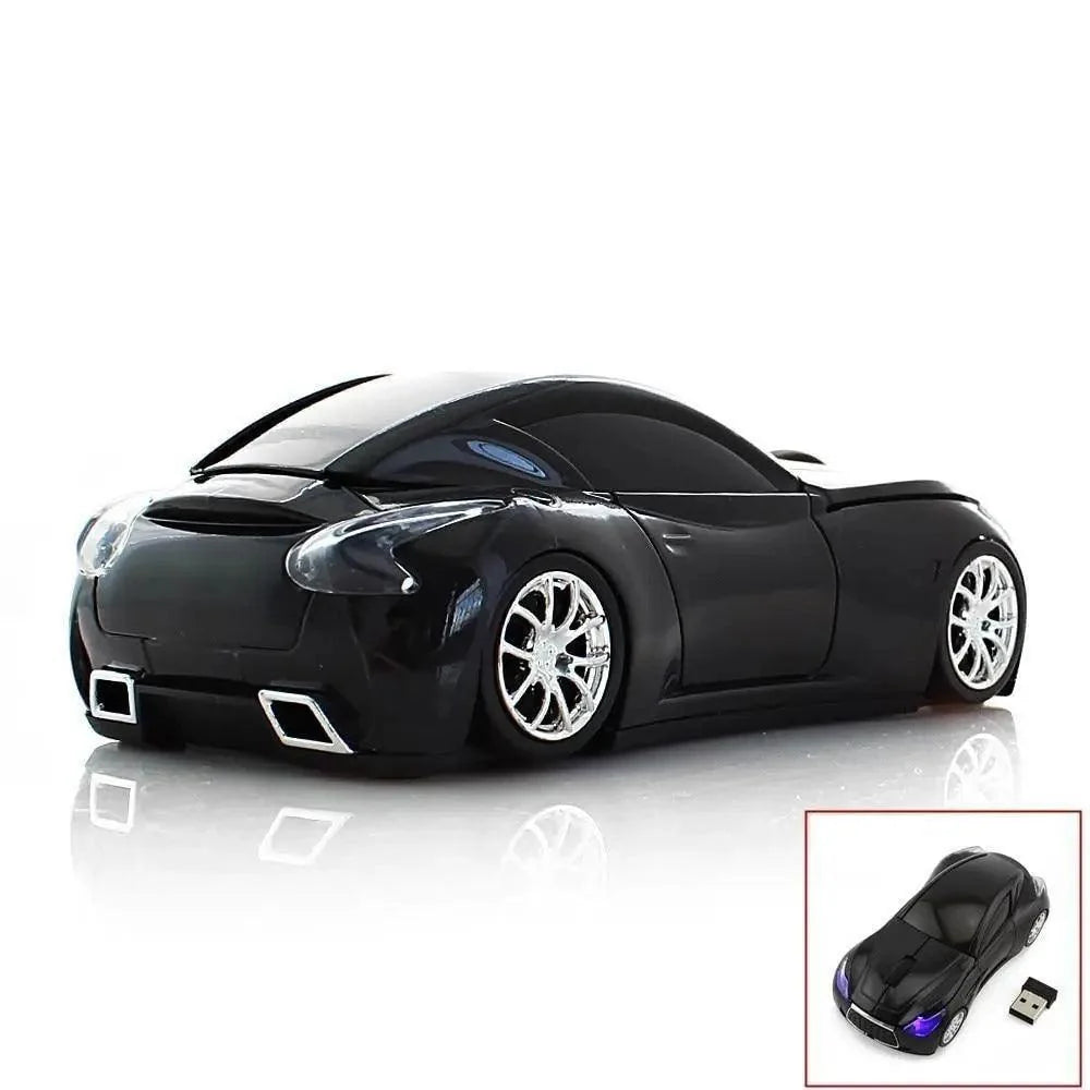 Wireless Black Sports Car USB Mouse Design Computer 1600 DPI Mouse Mini Ergonomic Gaming Mouse For Laptop And Computer 2.4Ghz