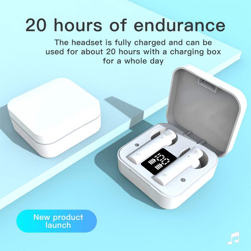 Wireless Bluetooth Earphone Air Sports Running Headphone LED Display Earbuds Noise Reduction Updated Design with Industry Leading Sound &amp; Improved Comfort, Long Wireless Range