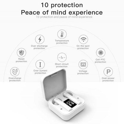 Wireless Bluetooth Earphone Air Sports Running Headphone LED Display Earbuds Noise Reduction Updated Design with Industry Leading Sound &amp; Improved Comfort, Long Wireless Range