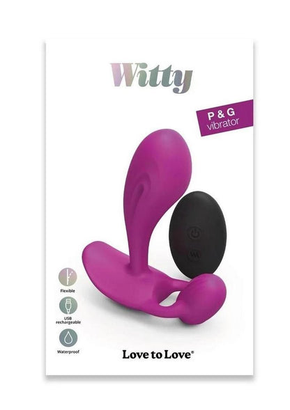 Witty Rechargeable Vibrator With Clitoral Stimulator