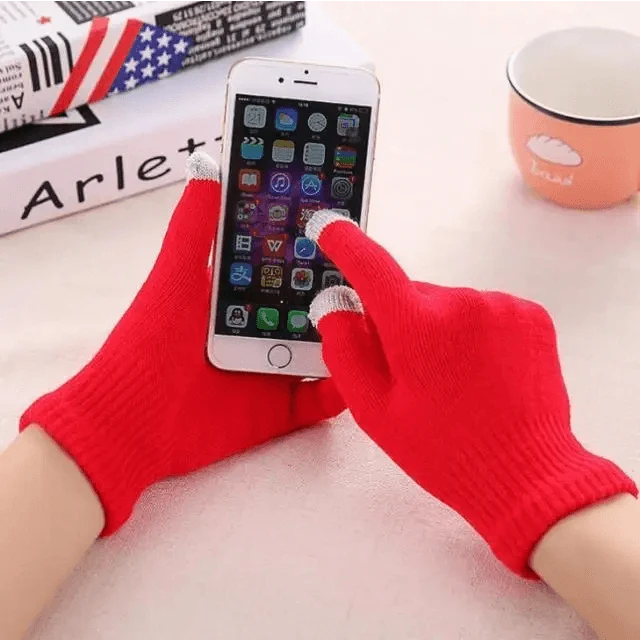 Women New Wool Knitted Gloves Winter Warm Thick Touch Screen Gloves Solid Mittens For Women For Winter Gloves Winter Touch Screen Gloves for Women and Men