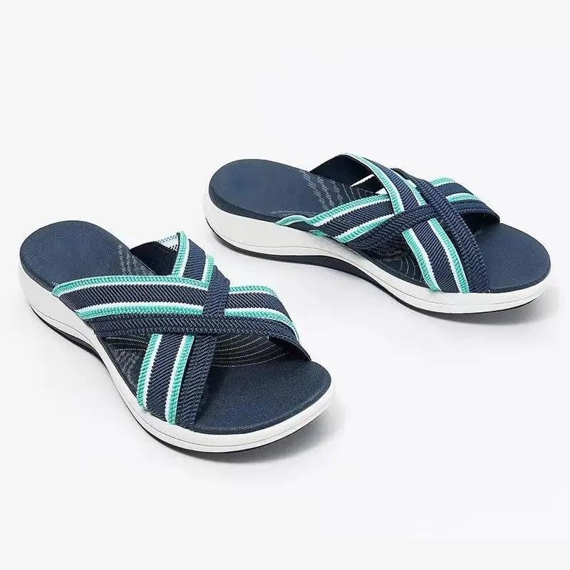 Womens New Summer Retro Sandals Flat Casual Elegant Soft Modern Beach Sandals