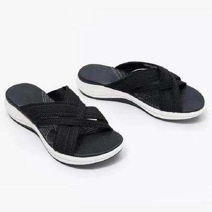 Womens New Summer Retro Sandals Flat Casual Elegant Soft Modern Beach Sandals
