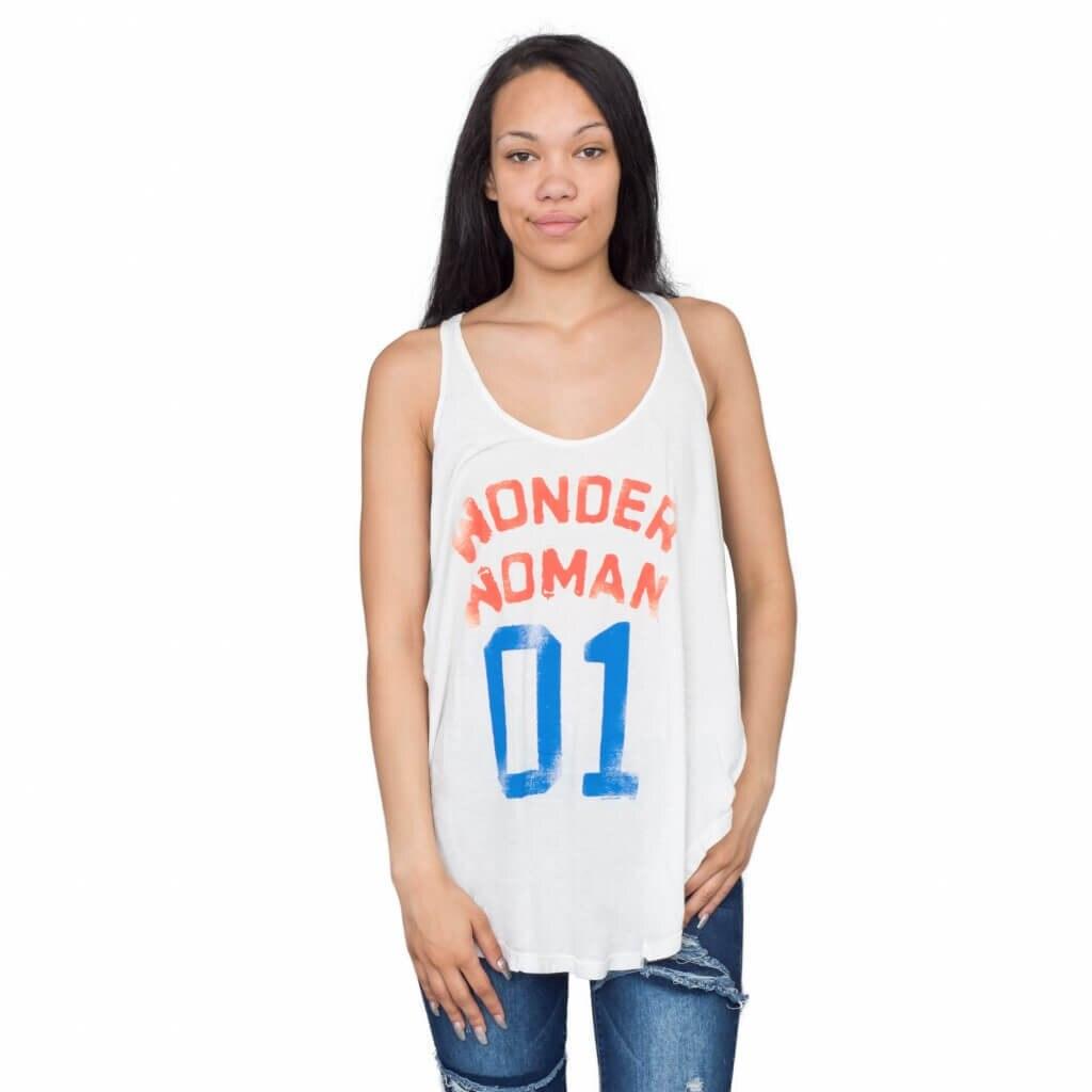 Wonder Woman 01 Distressed Juniors Tank Top