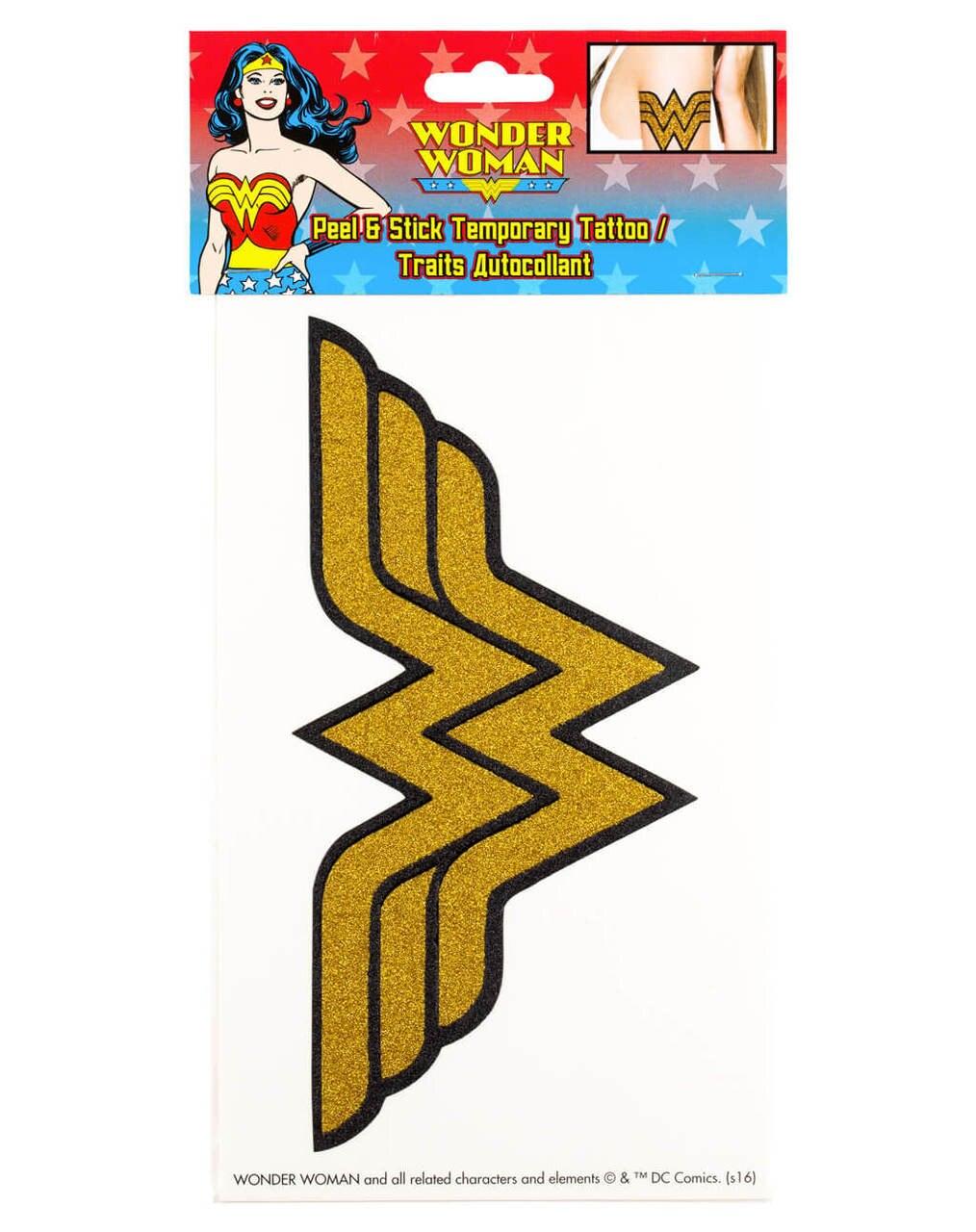 Wonder Woman Peel and Stick Temporary Arm Tattoo