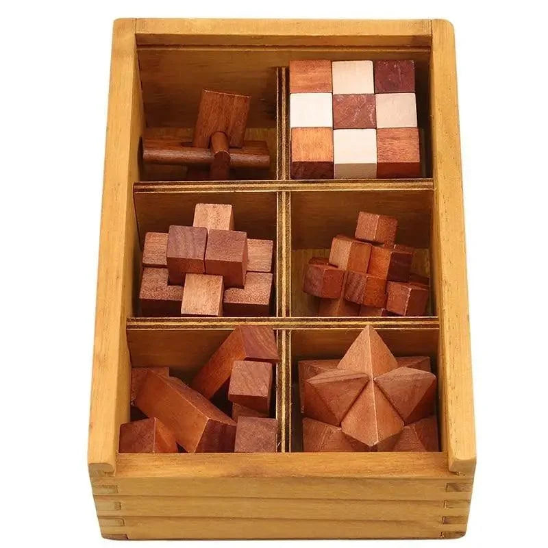 Wooden Lock Game Toy For Children Adults Kids Drop Shipping IQ Brain Teaser Interlocking Burr Puzzles