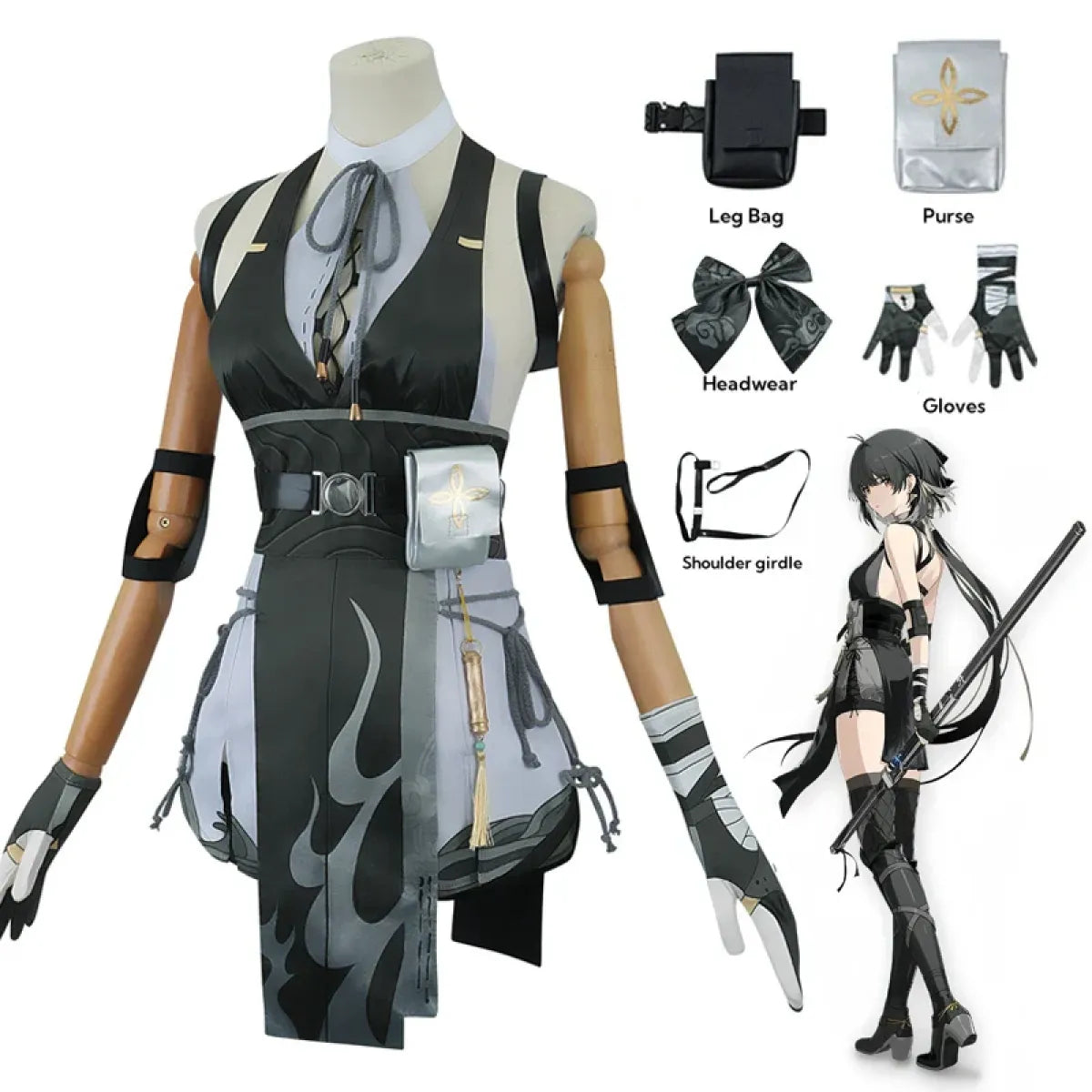 Wuthering Waves Rover Cosplay Costume – Full Set with Wig &amp; Accessories
