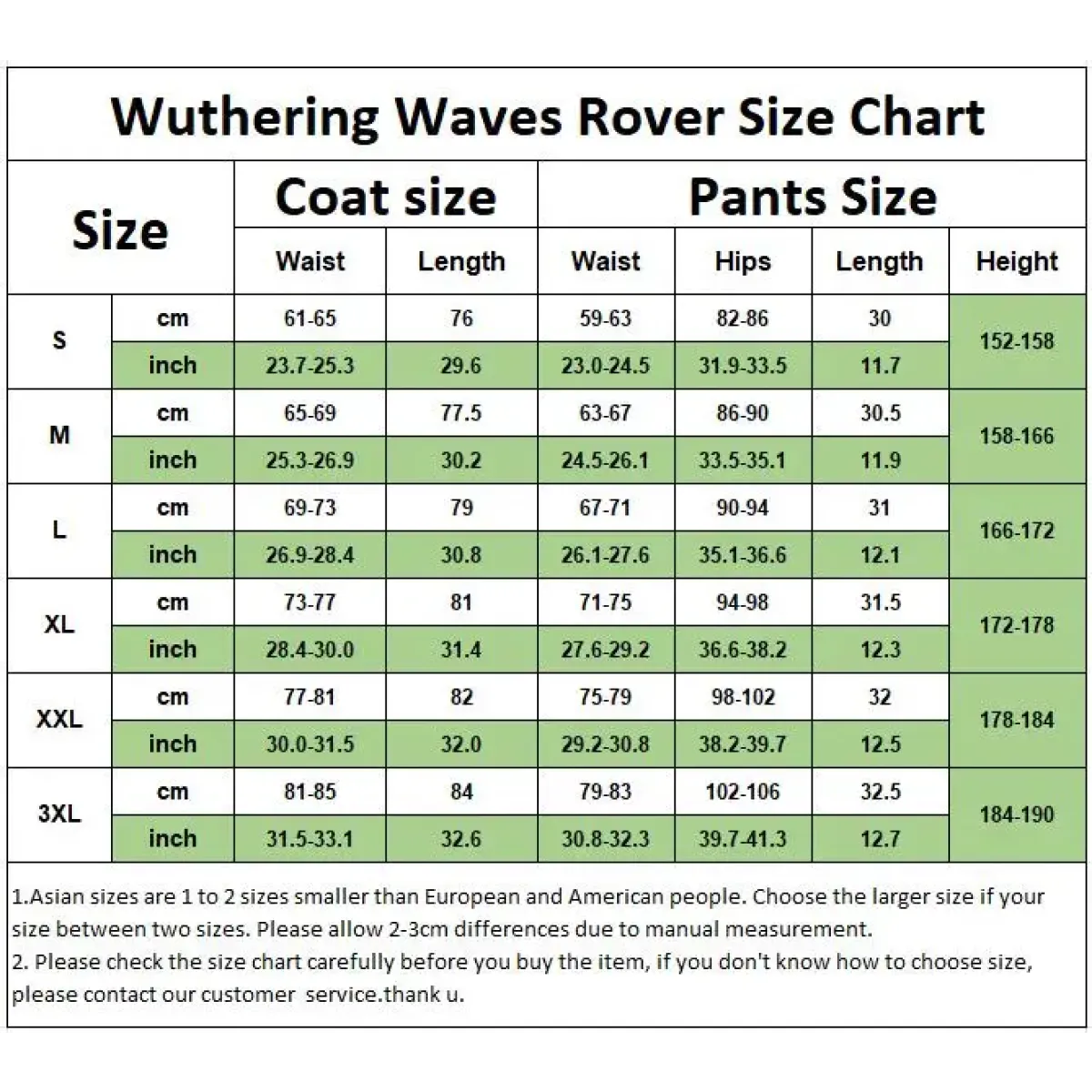 Wuthering Waves Rover Cosplay Costume – Full Set with Wig &amp; Accessories