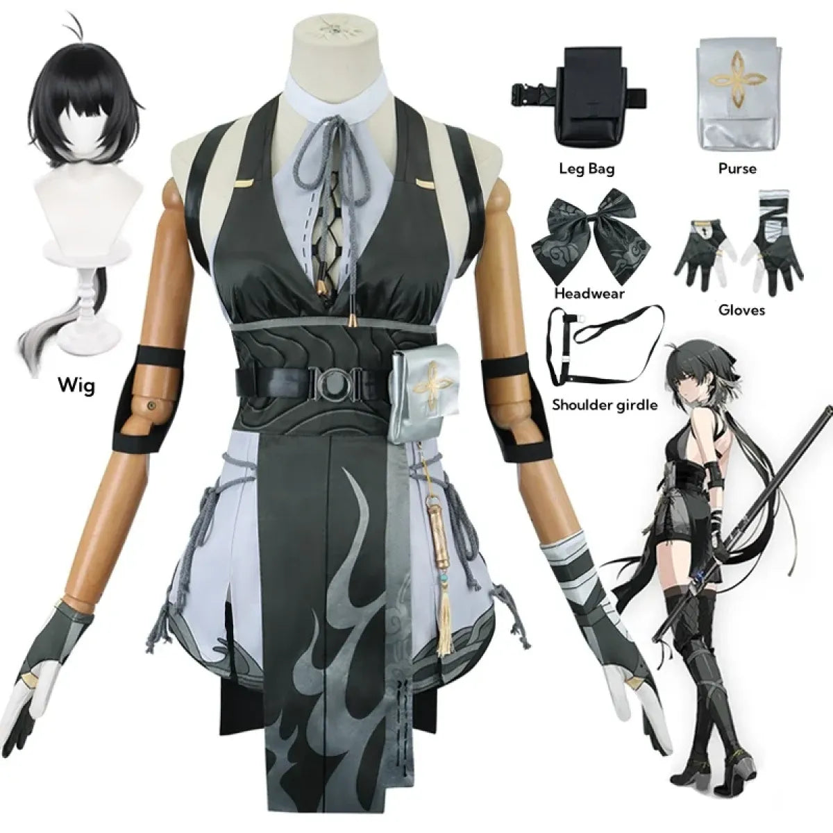 Wuthering Waves Rover Cosplay Costume – Full Set with Wig &amp; Accessories
