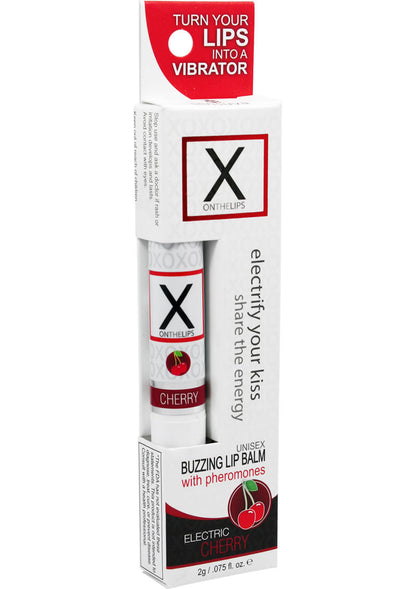 X On The Lips Electric Cherry Buzzing Lip Balm