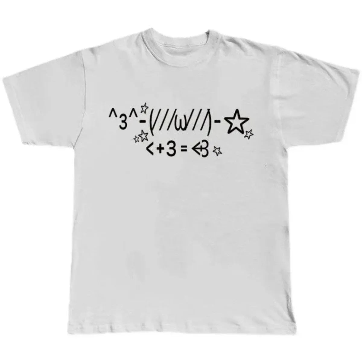 Kawaii Emoticon T-Shirt – Y2K Harajuku Grunge Tee