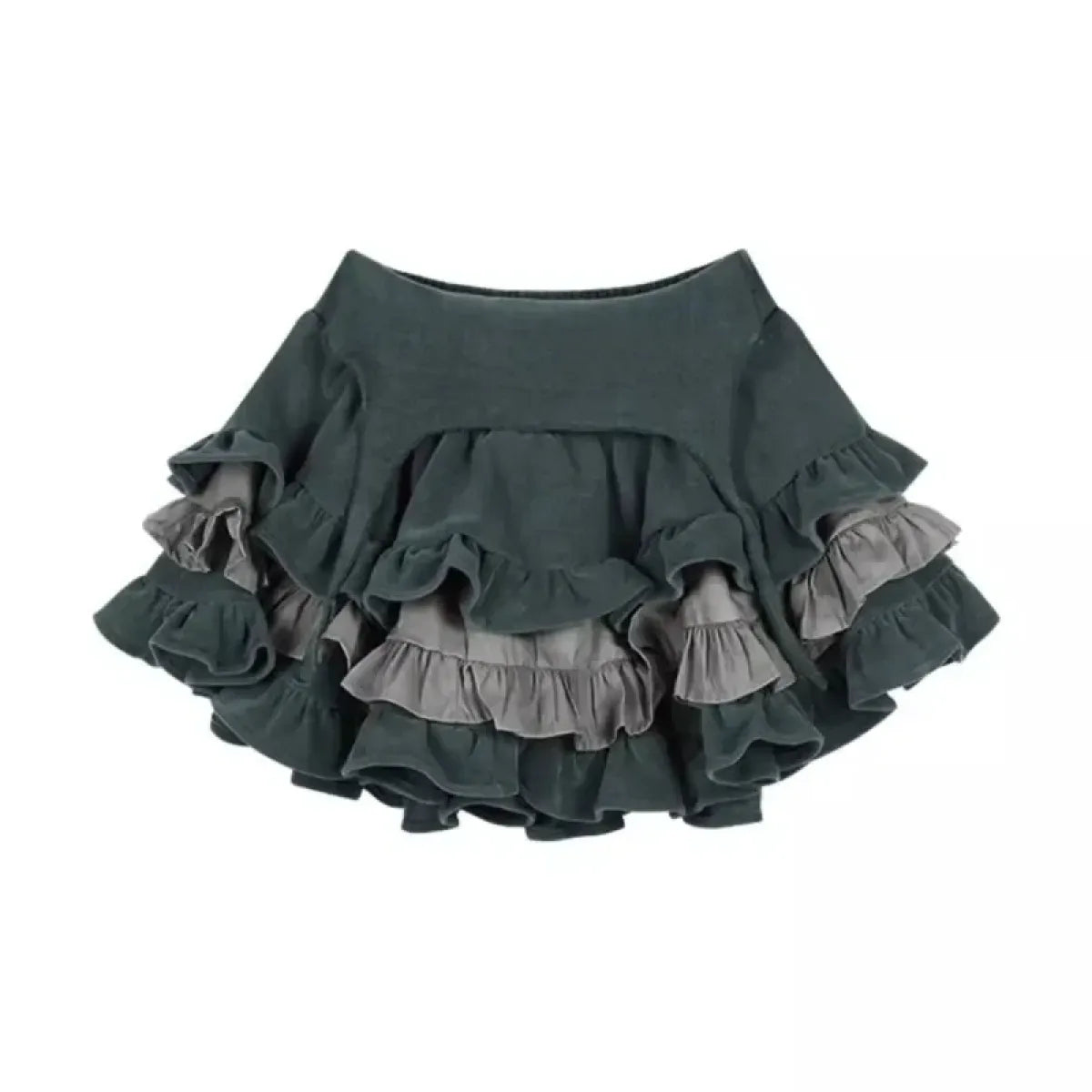 Y2K Kawaii Harajuku Two-Piece Set – Ruffle Skirt &amp; Long Sleeve Top