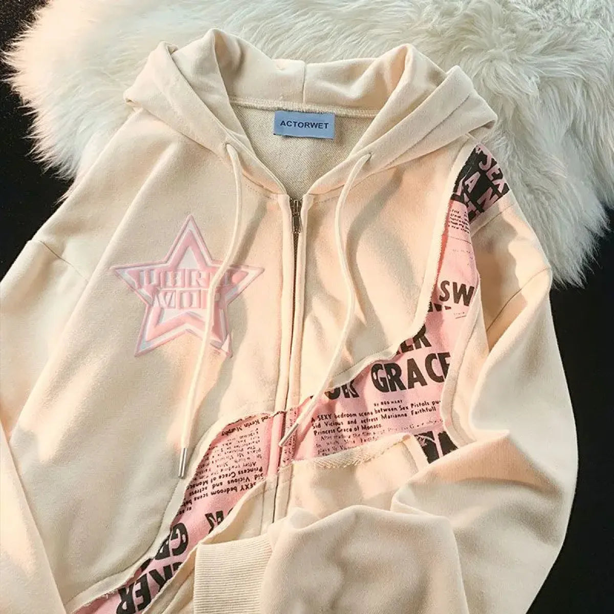 Y2K Vintage Zip-Up Hoodie