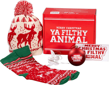Ya Filthy Animal Merry Christmas Funny Holiday Gift Box Set