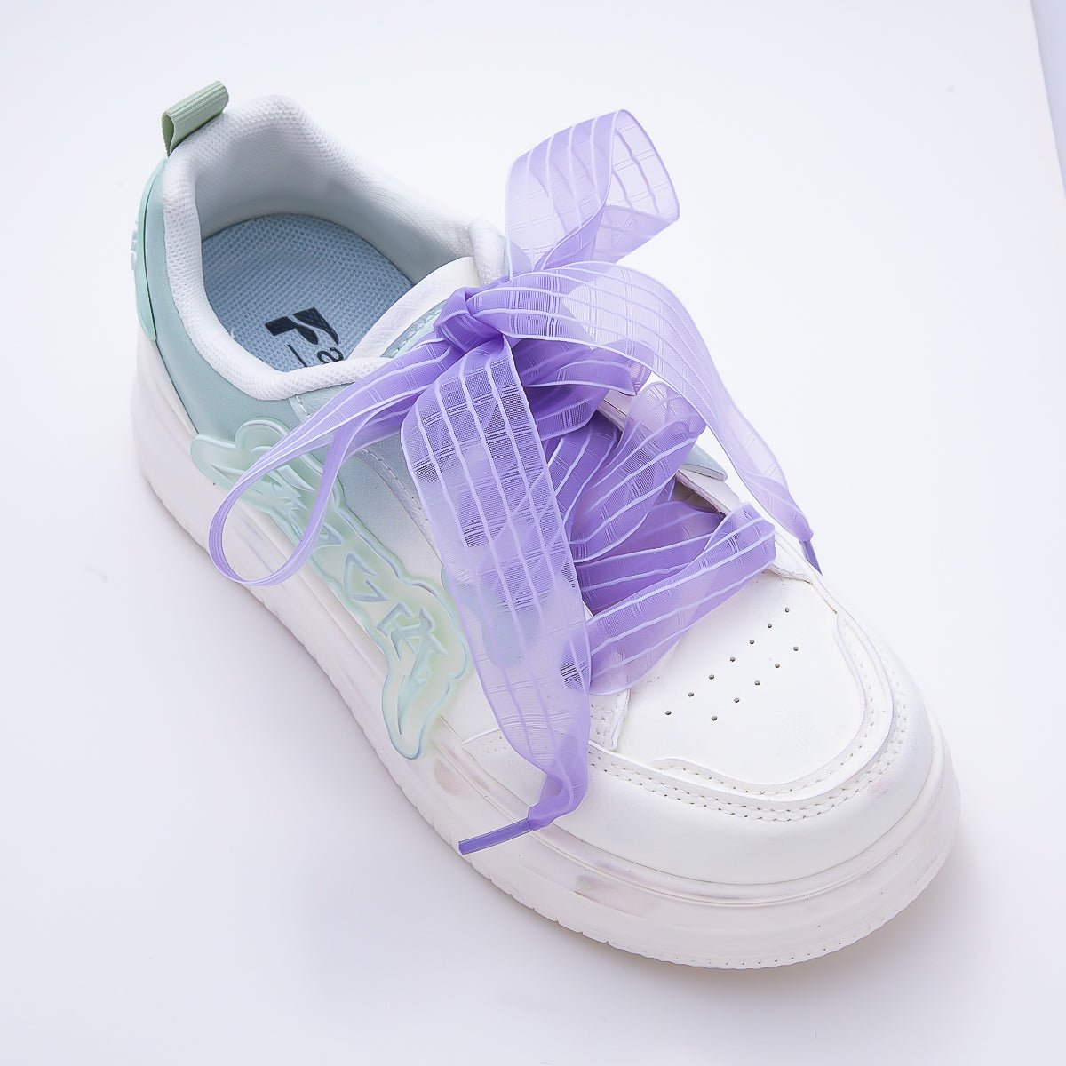 Yellow, Pink, Blue, Purple, Beige, Green Stripe Ribbon Shoelace Accessories | WB-00364 ~ WB-00369