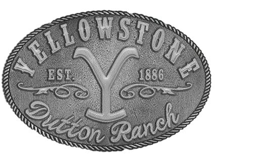 Yellowstone Dutton Ranch Y Logo Established 1886 Belt Buckle