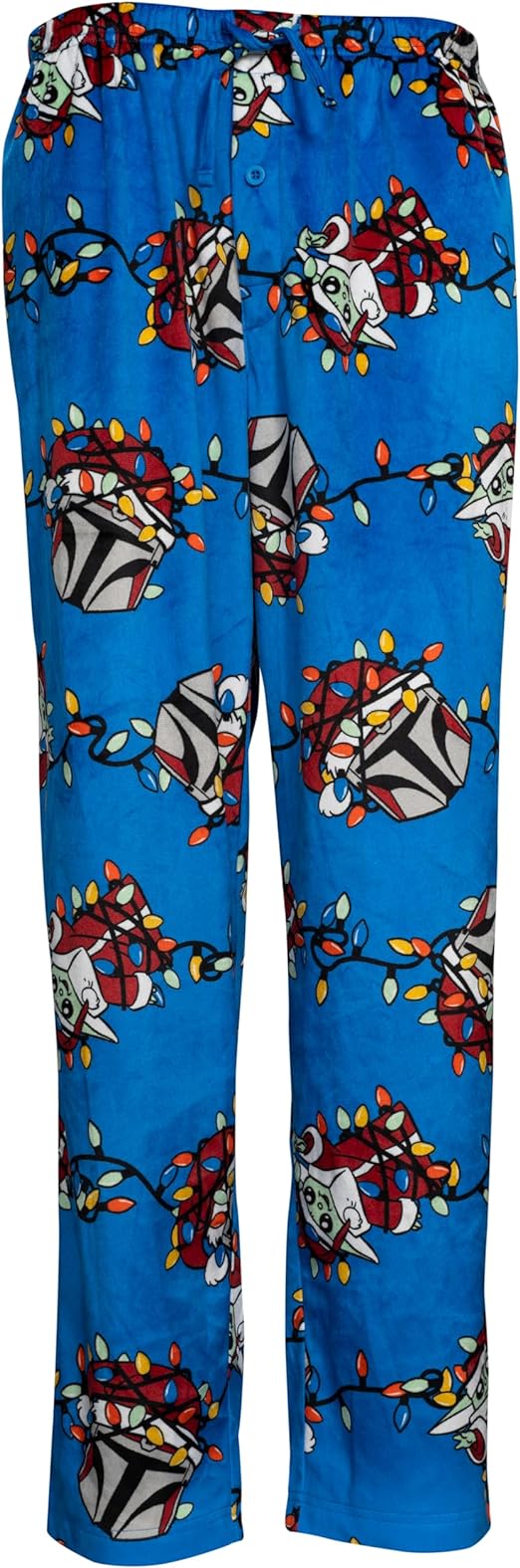 Yoda Grogu Lights Adult Unisex Blue Pajama Lounge Pants