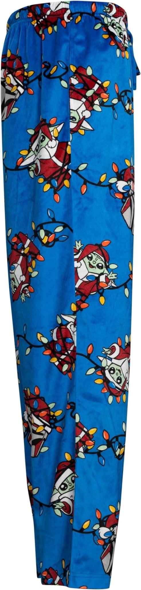 Yoda Grogu Lights Adult Unisex Blue Pajama Lounge Pants