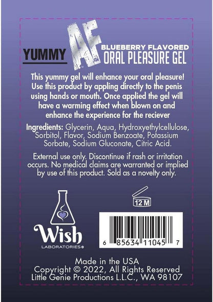 Yummy AF Blueberry Flavored Oral Pleasure Gel