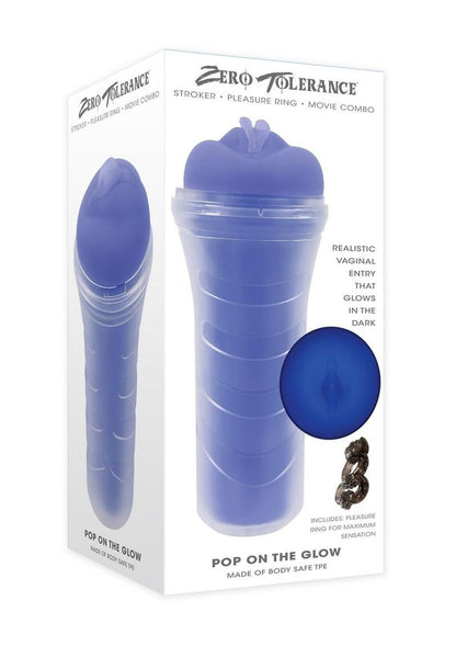 Zero Tolerance Pop on the Glow Pussy Stroker Glow-in-the-Dark TPE