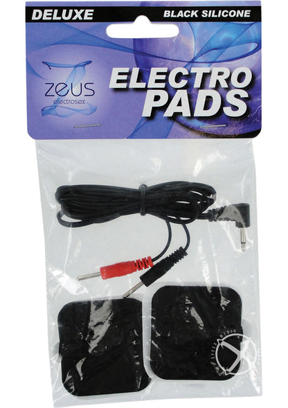 Zeus Electrosex Deluxe Black Silicone Electro Pads
