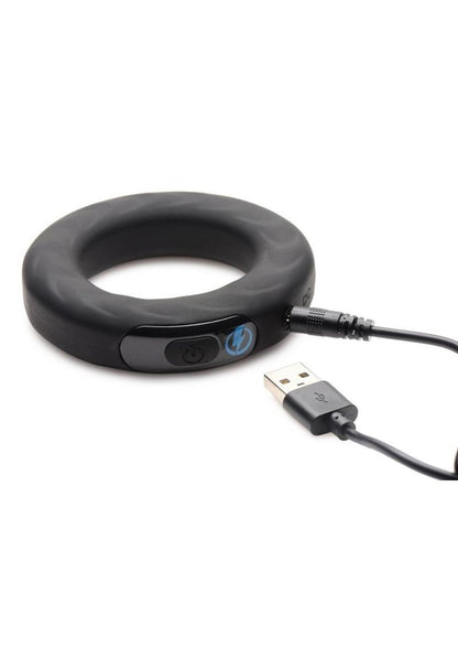 Zeus E-Stim Pro Vibrating And E-Stim Rechargeable Silicone Cock Ring