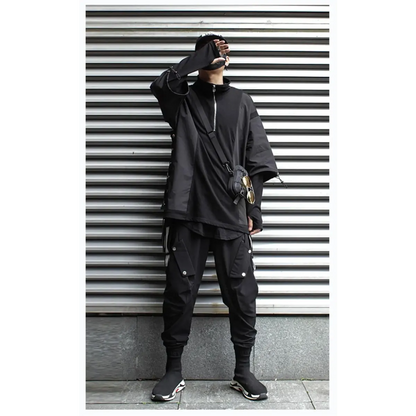 Techwear Zip Turtleneck Sweatshirt